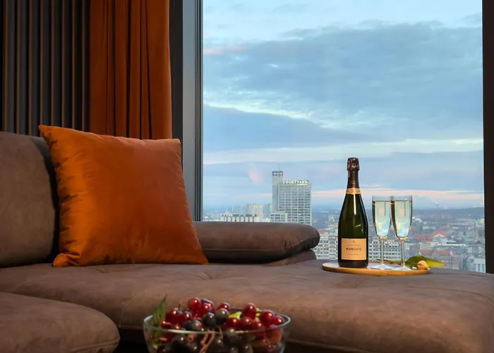 Апартаменты Urban Global Skyline, 21st Floor No 19, Free Garage, Self Check-in, No Deposit Катовице